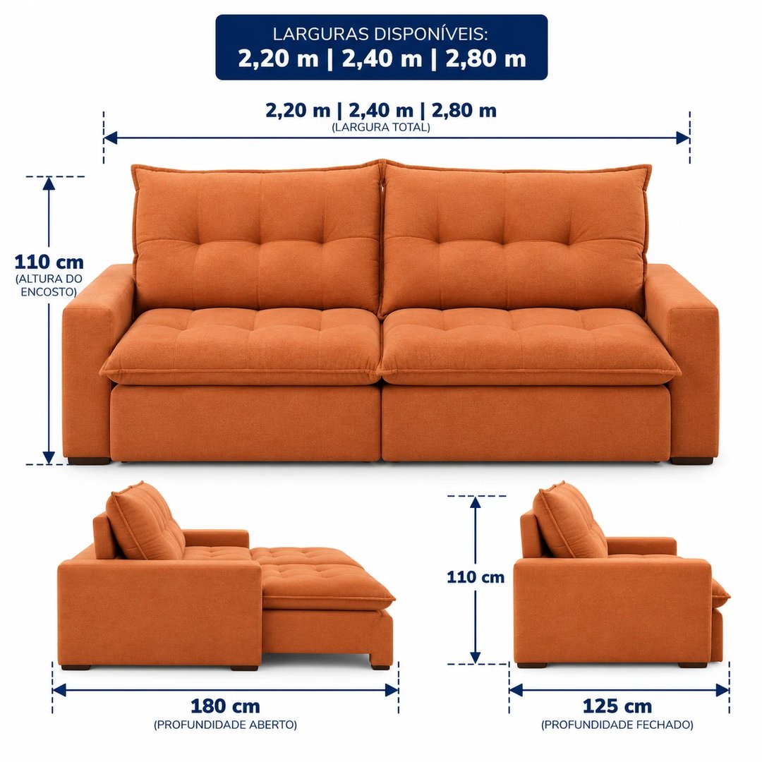 Sofá Maguimóveis Retrátil Reclinavel Santorini | ELETRO KIT (4)
