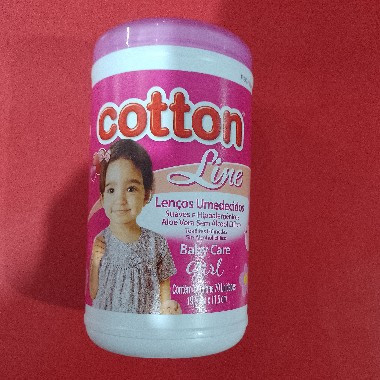 LENÇOS UMEDECIDOS COTTON LINE POTE C/70UN ROSA | Evidenci distribuidora