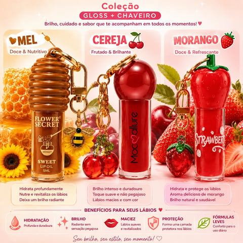 Gloss Chaveiro Sabores Premium | Loja Chrysdape