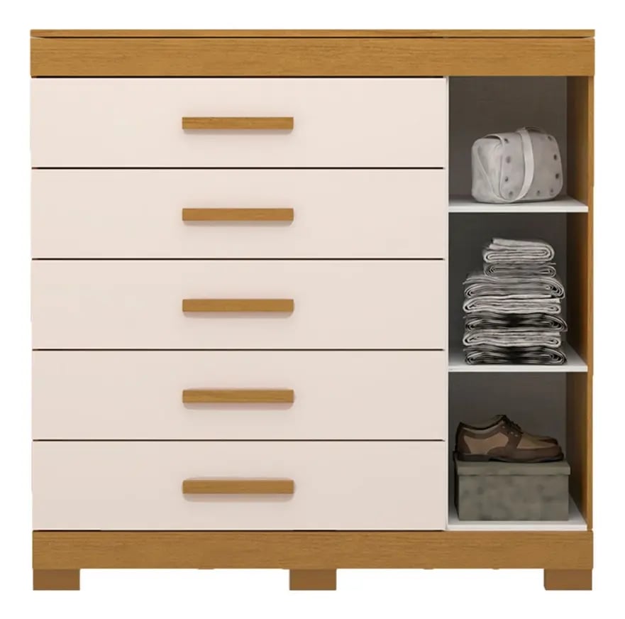 Cômoda ACP Rayane Prime com 5 Gavetas e Sapateira | ELETRO KIT (4)