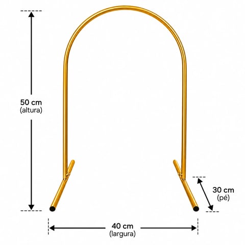 ARCO DE MESA OVAL 50ALT X 40LARG | ART'S FERRO