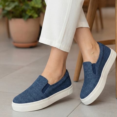 Tênis slip on jeans | Linqui