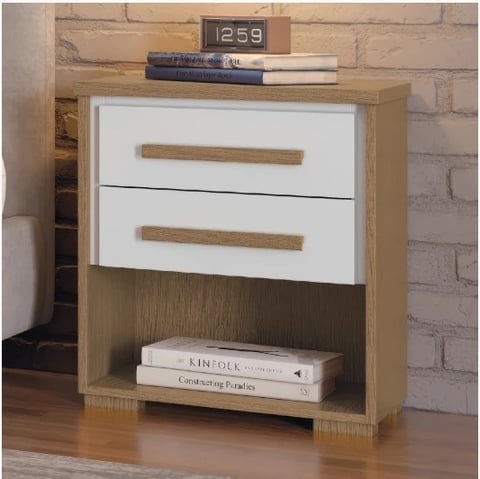 Mesa de Cabeceira Rimo Angra com 2 Gavetas | ELETRO KIT