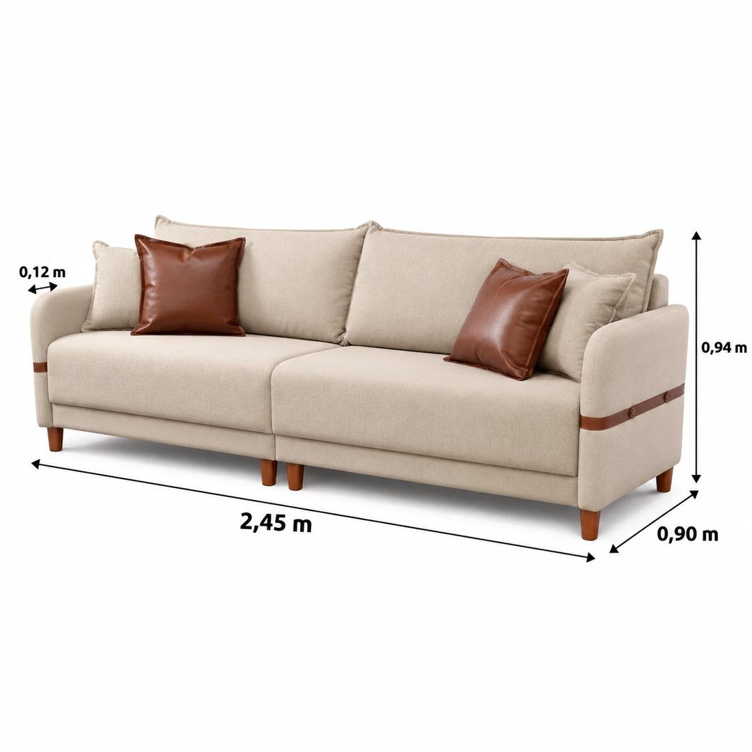Sofá Lufer Living Canela 3067 | ELETRO KIT (2)