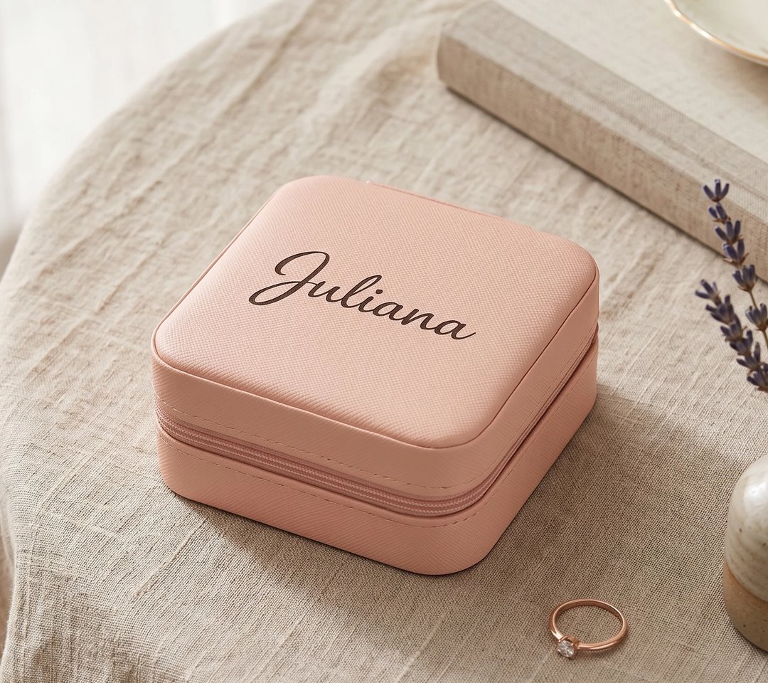 Porta Joias Personalizável - Couro Sintético | Like Joias e Acessórios (2)