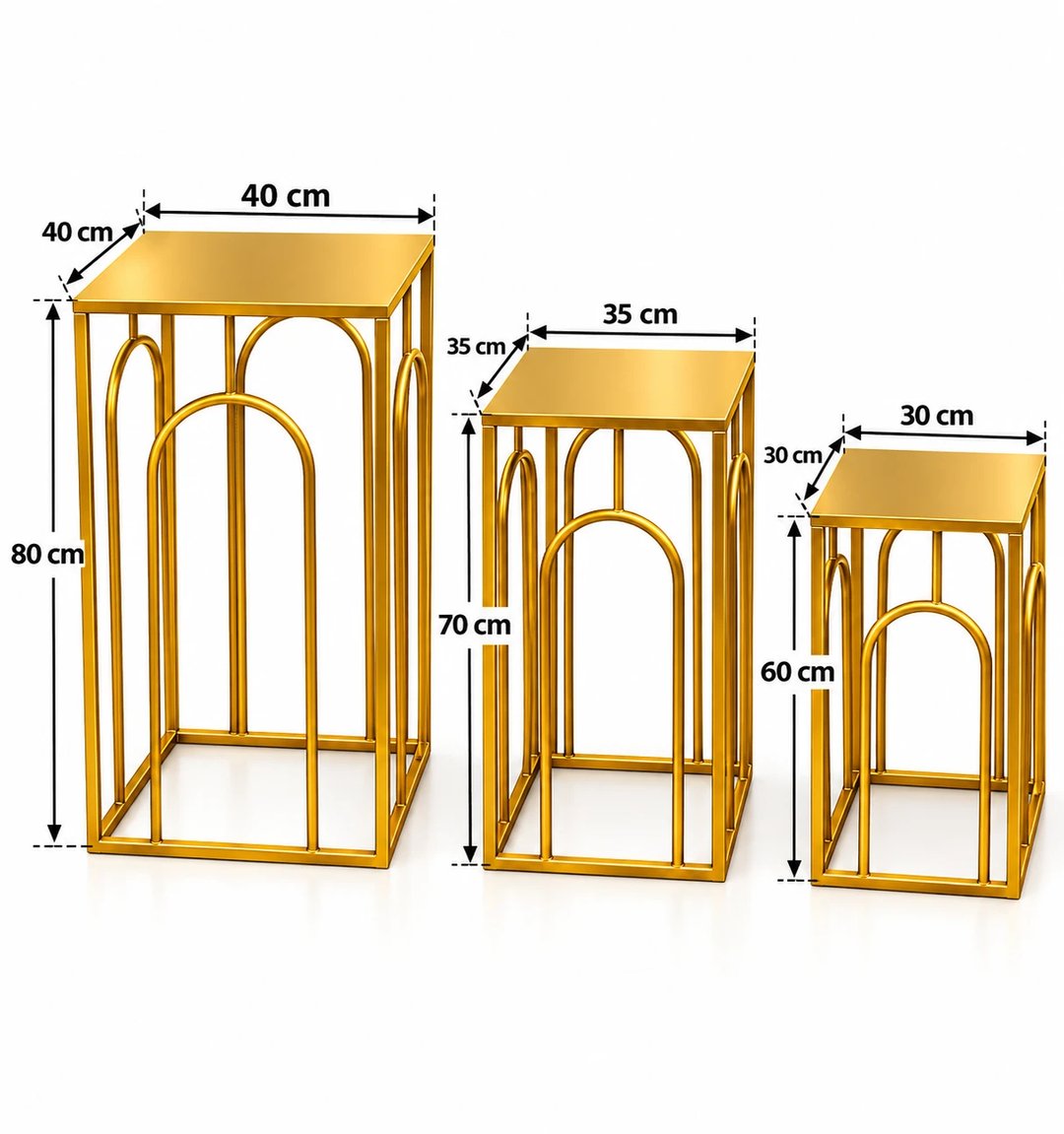 TRIO DE MESA ARCOS | ART'S FERRO