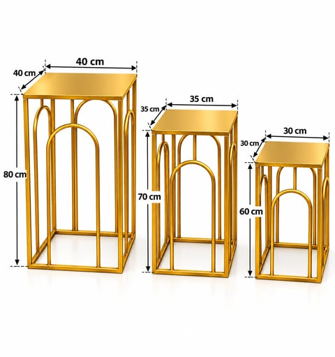 TRIO DE MESA ARCOS | ART'S FERRO