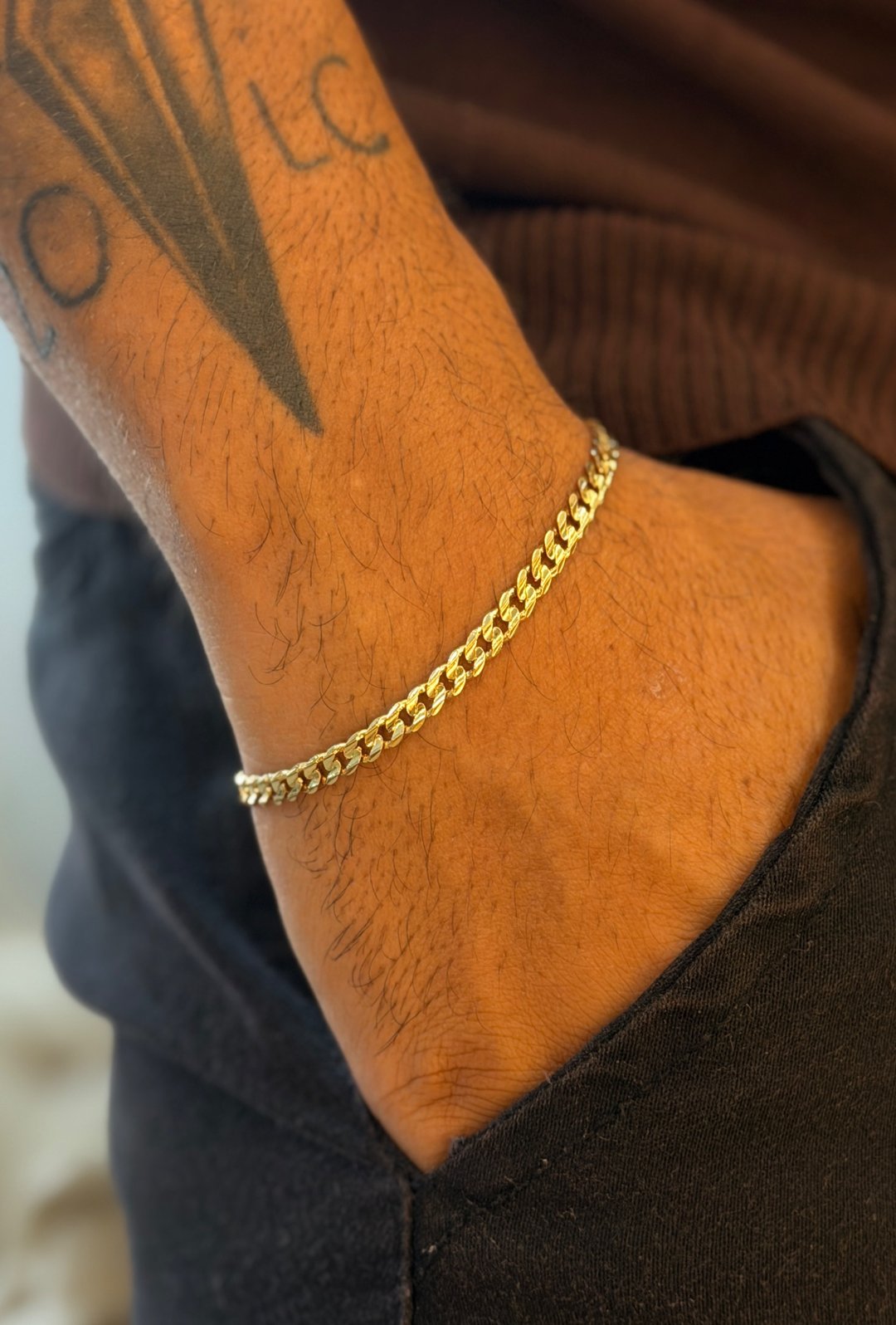 PULSEIRA CUBANA LAMINADA DE 4MM | Everest Jóias