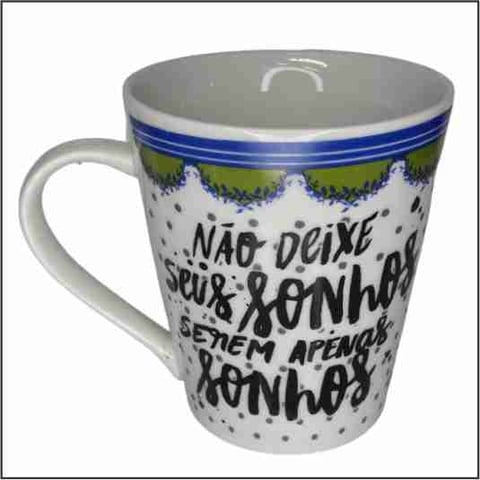 CANECA 290ML FRASES SORTIDAS | Evidenci distribuidora