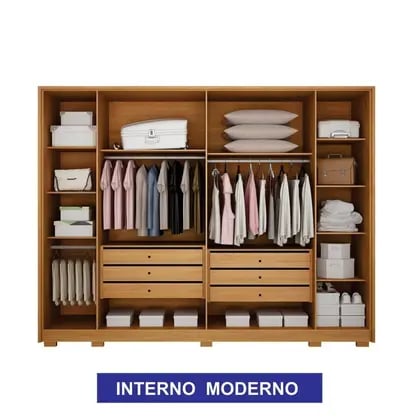 Roupeiro Leifer Urban 6 Portas com Pés | ELETRO KIT (2)