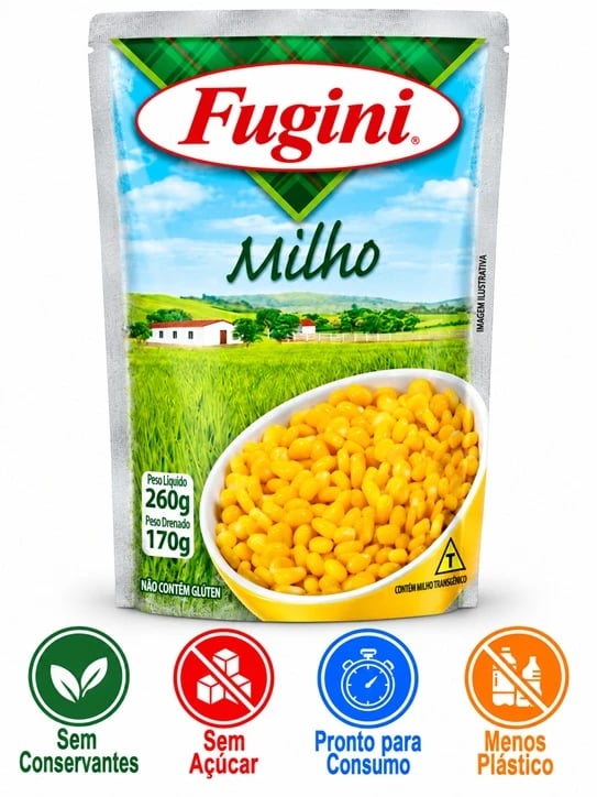 SACHE VEGETAIS FUGINI MILHO VERDE 36X170G | Central de Negócios B2B