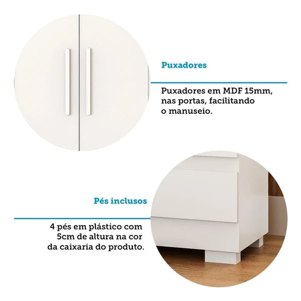 Roupeiro ACP Maya 4 Portas com Pés | ELETRO KIT (7)