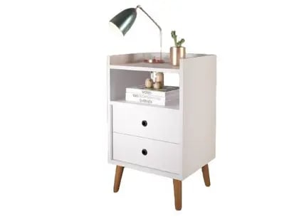 Mesa de Cabeceira Viero Móveis Tedy com 2 Gavetas | ELETRO KIT (2)