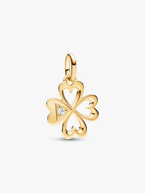 Charm Medalhão Coração Trevo de Quatro Folhas Pandora ME | Like Joias e Acessórios