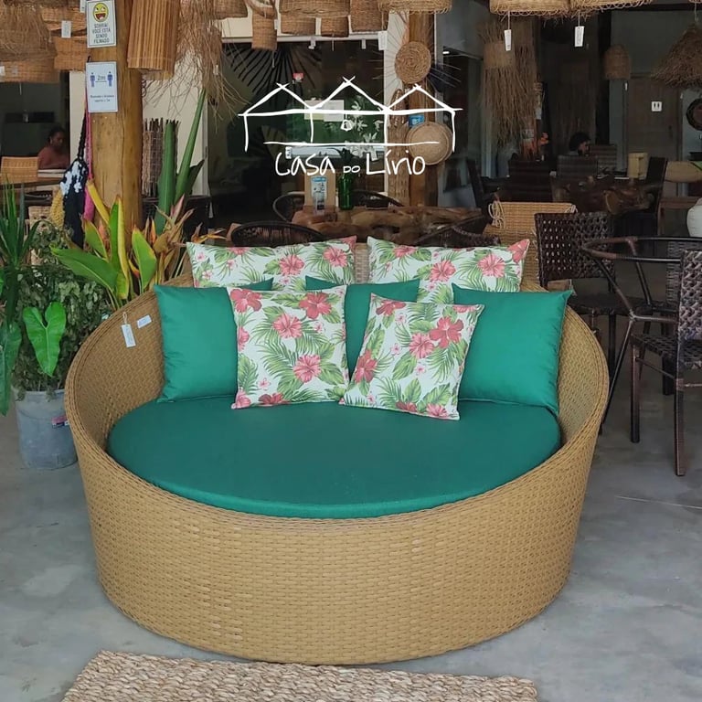 Chaise Luana Confecção Em Junco Sintético Fita 10Mm | Casa do Lírio