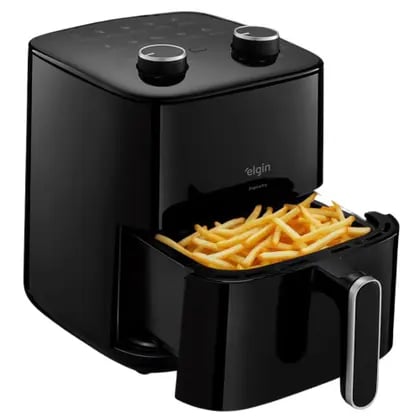 Fritadeira Air Fryer Prática Fry 3,7l 1400w Preta Grelha Removível Sem Óleo | Decoralar móveis e eletrodomésticos