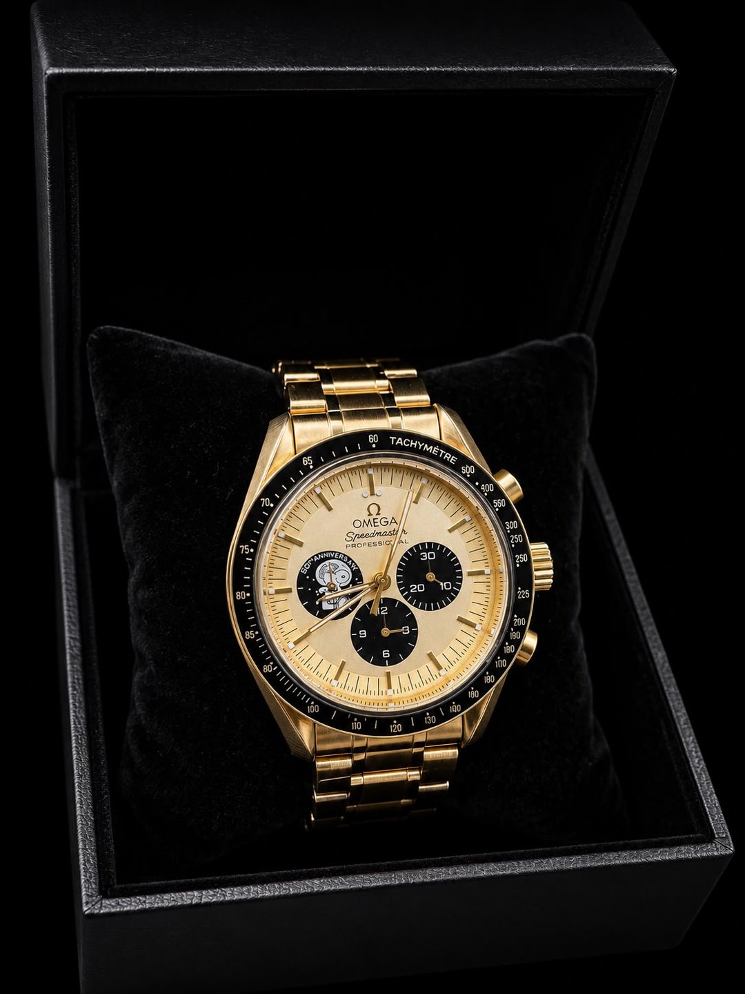 Relógio Omega Speedmaster Professional - Snoopy Award 50th Anniversary - Dourado | Everest Jóias