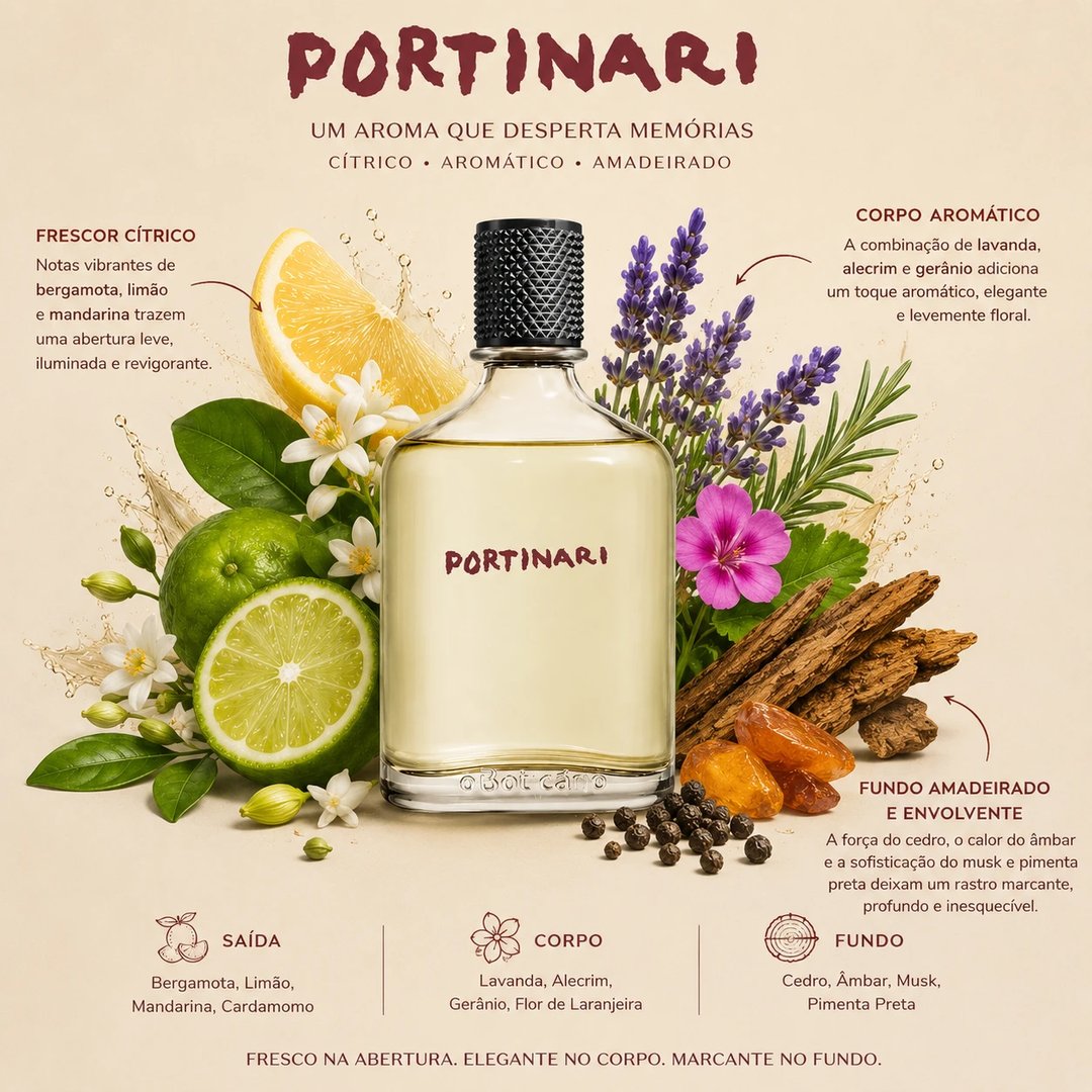 Perfume PORTINARI TRADICIONAL 100ml | Loja Chrysdape (2)