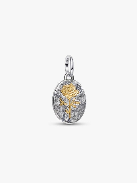 Charm Medalhão Rosa | Like Joias e Acessórios