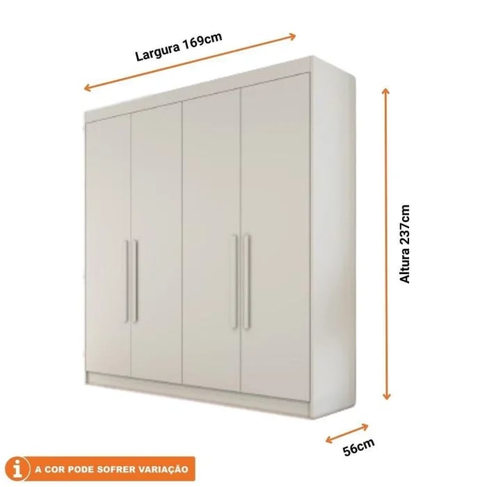 Roupeiro Europa Nantes 4 Portas | ELETRO KIT (5)