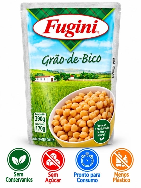 SACHE VEGETAIS FUGINI GRAO DE BICO 36X170G | Central de Negócios B2B