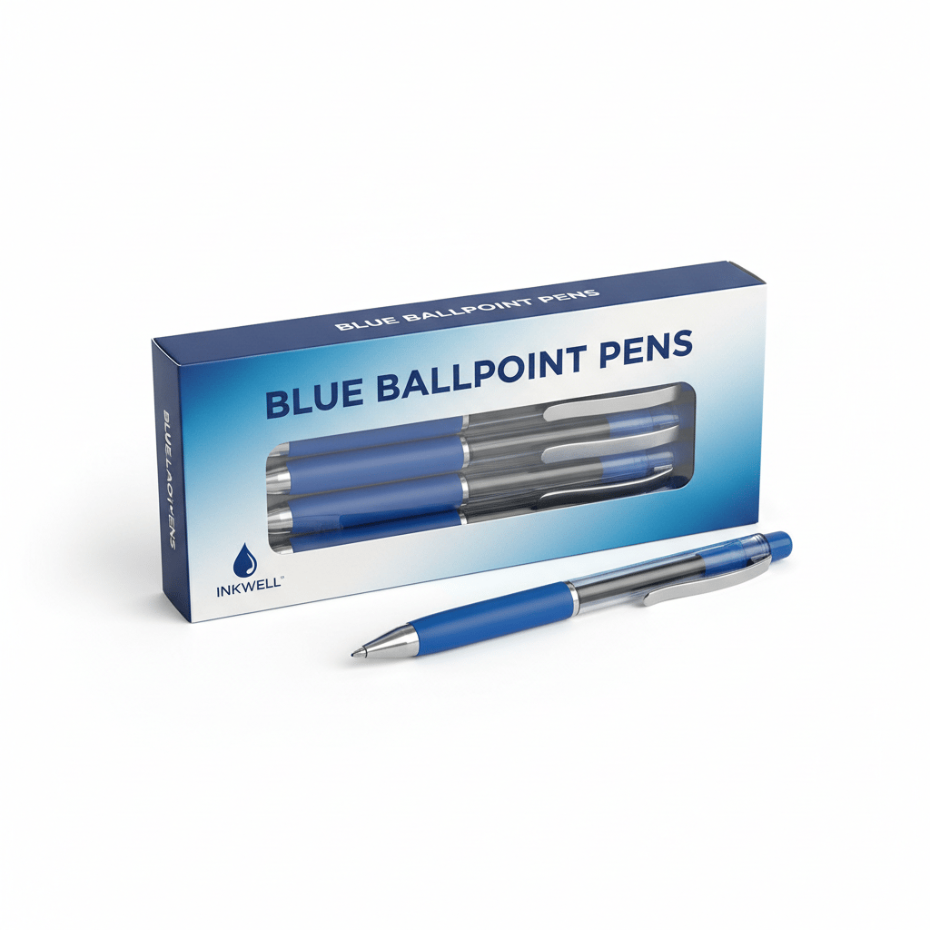 Caneta esferográfica azul cx 50 | Linqui