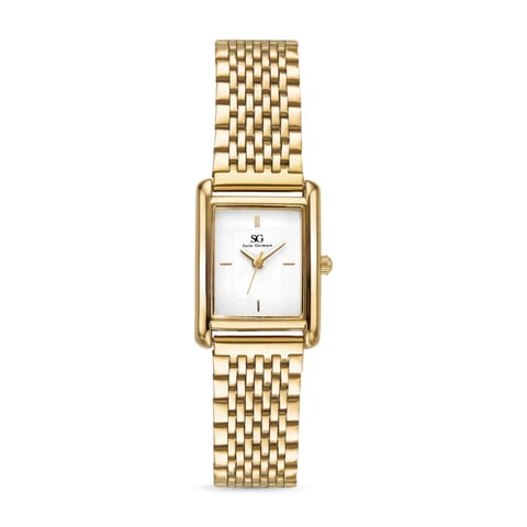 Relógio Feminino Retangular Square Astoria Dourado com Caixa Dourada | Like Joias e Acessórios