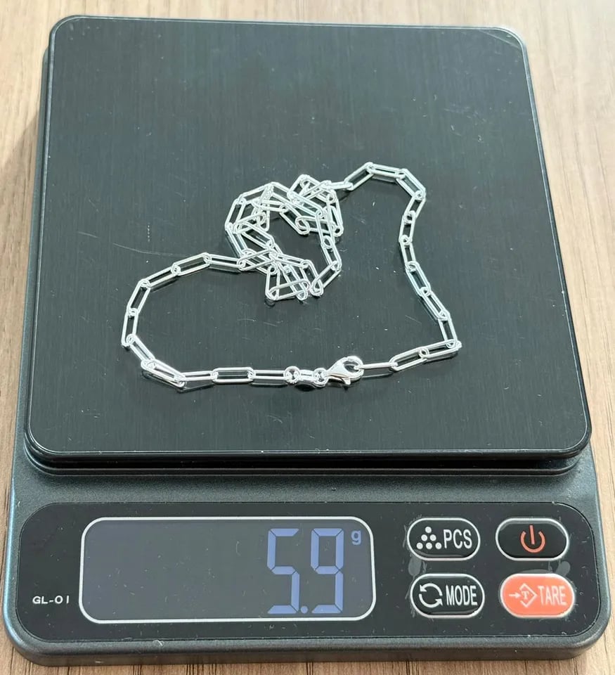L3-52 CORRENTE PAPER CLIP MINIMALISTA 45CM | Everest Jóias