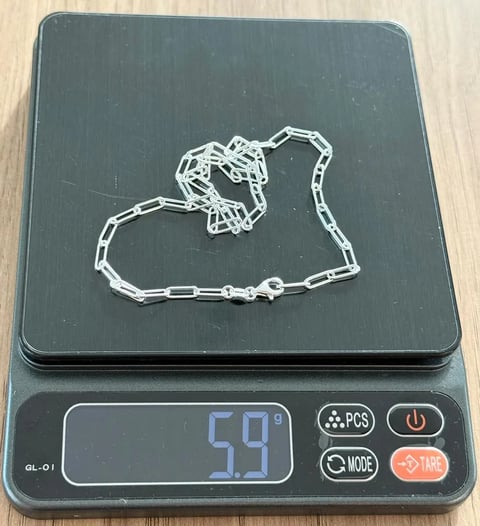 L3-52 CORRENTE PAPER CLIP MINIMALISTA 45CM | Everest Jóias