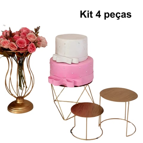 KIT 4 PEÇAS REDONDA + VASO ANFORA | ART'S FERRO