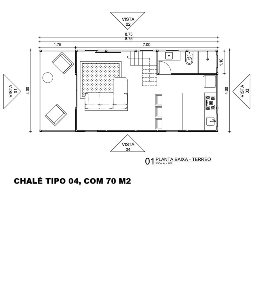 CHALÉ TIPO 04 | Madeireira Europortas/Eurocasas (4)