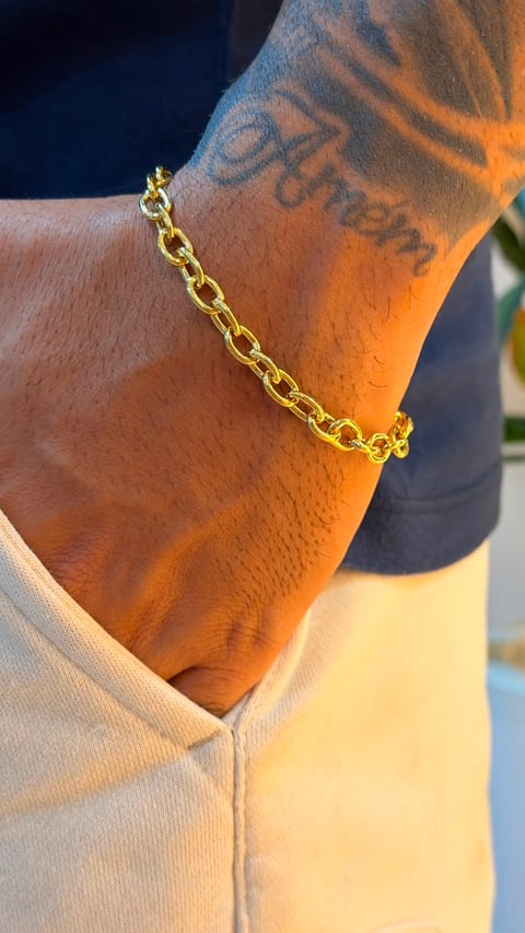 PULSEIRA CADEADO DE 6MM | Everest Jóias