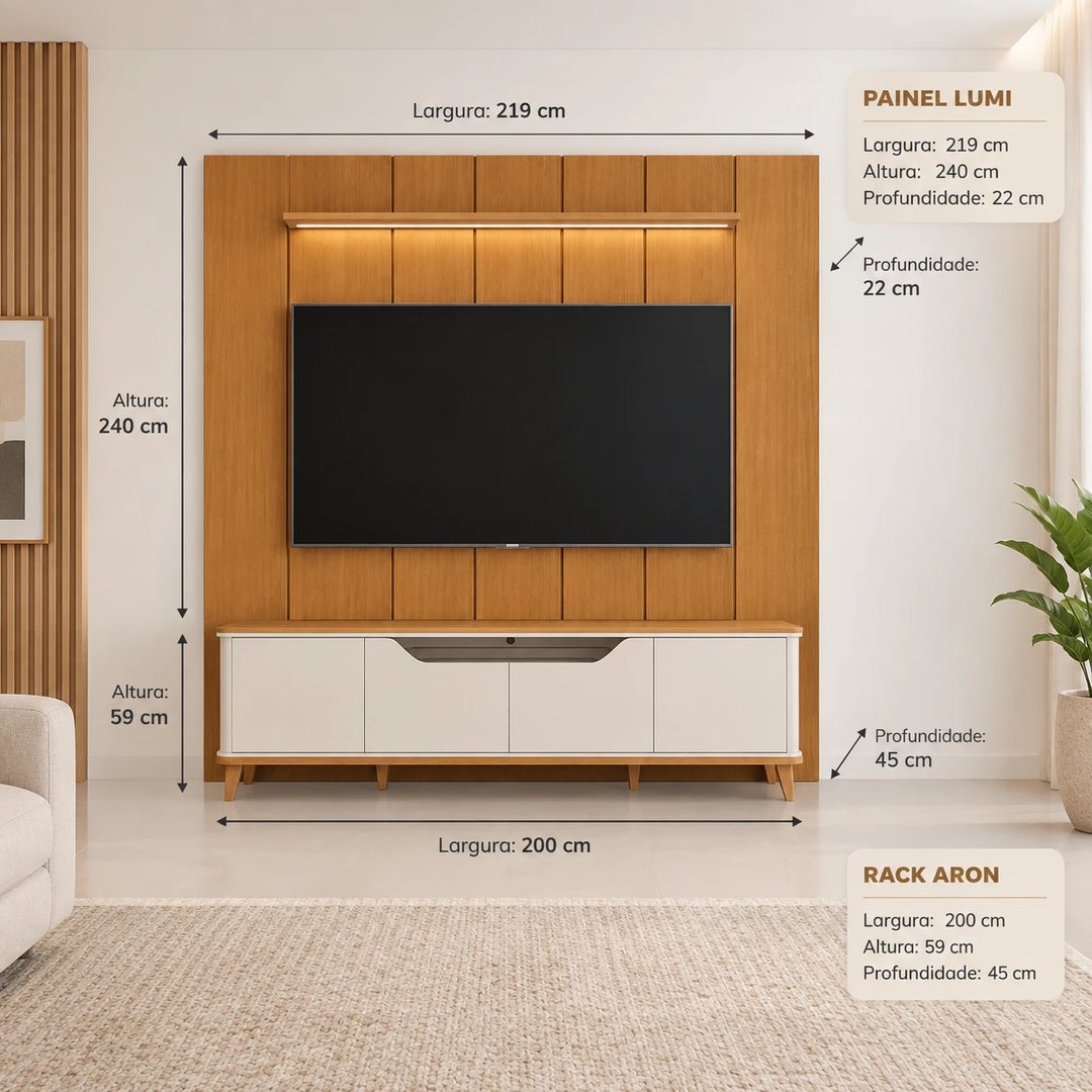 Home EDN - Painel Lumi 2.18 + Rack Aron 2.00 | ELETRO KIT (4)