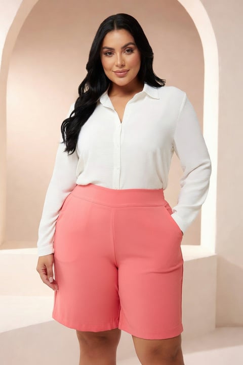 Short Plus size PS41 | Dryffer Fashion