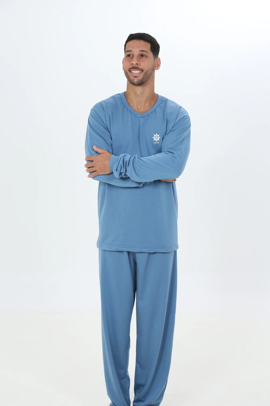 PIJAMA MASCULINO MOLETINHO LISO | Gatto Style (6)