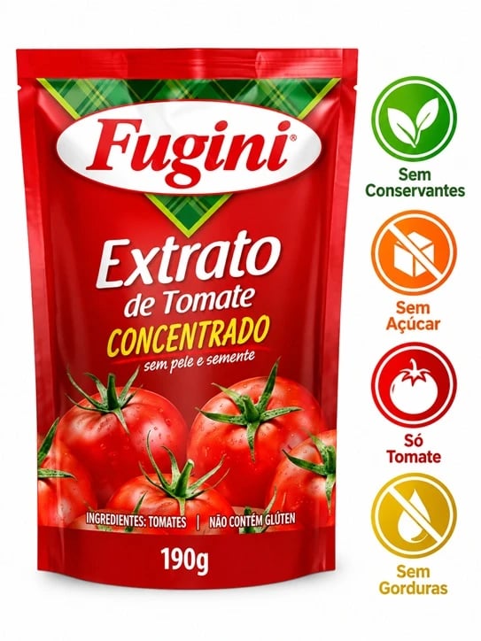EXTRATO TOMATE FUGINI SACHE 36X190G | Central de Negócios B2B