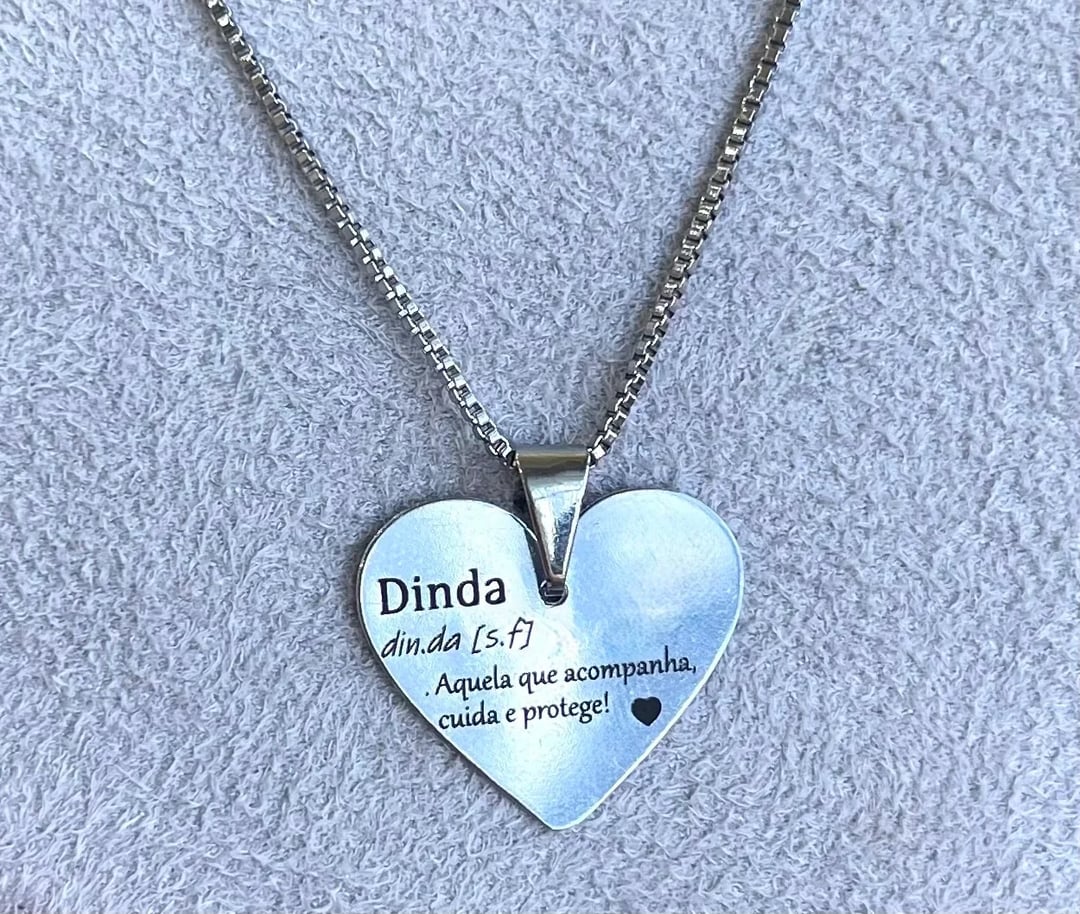 Colar Coração G Personalizável - Aço Inox | Like Joias e Acessórios (4)