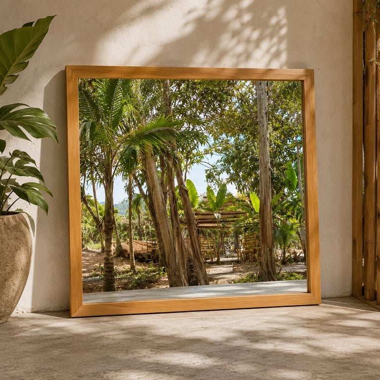 Moldura De Tatajuba Com 5 cm De Espessura - Incluso Espelho | Casa do Lírio