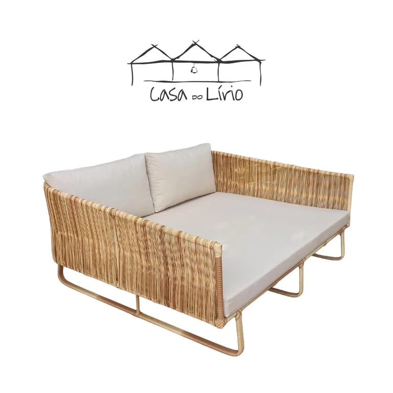Chaise Maria Confecção Em Junco Sintético Cordão | Casa do Lírio