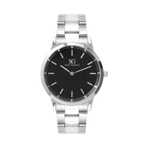 Relógio Masculino Pulseira Prata Belmont Black Silver 40mm | Like Joias e Acessórios