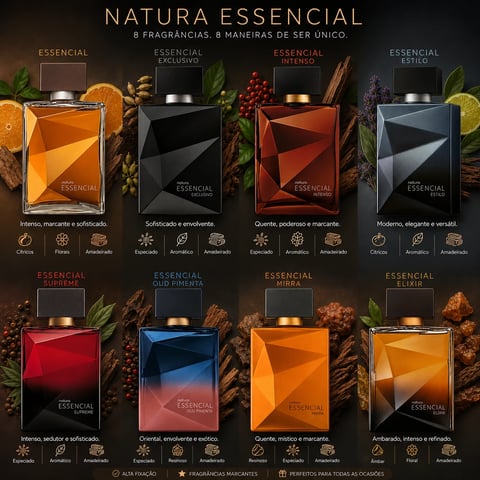 Perfume Deo Parfum ESSENCIAL MASCULINO 100ml | Loja Chrysdape
