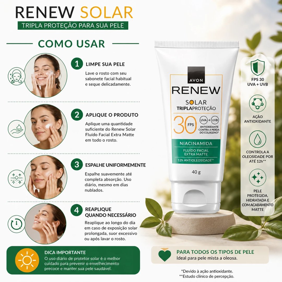 Protetor solar FPS 30 renew 40g | Loja Chrysdape (2)