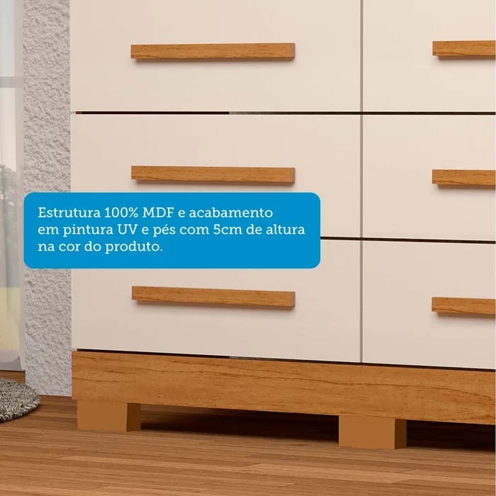 Cômoda ACP Nalu 8 Gavetas | ELETRO KIT (3)