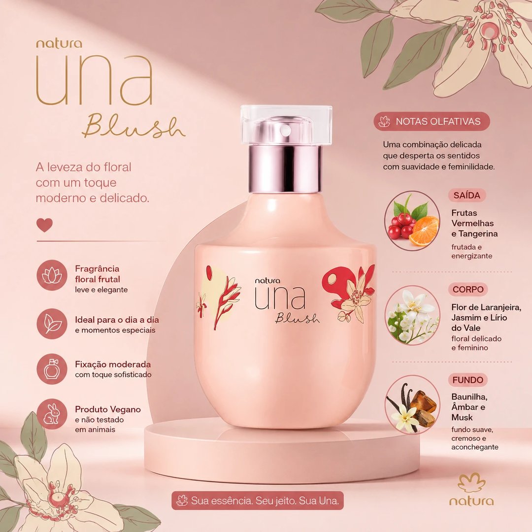 Perfume Deo Parfum UNA BLUSH 75ml | Loja Chrysdape