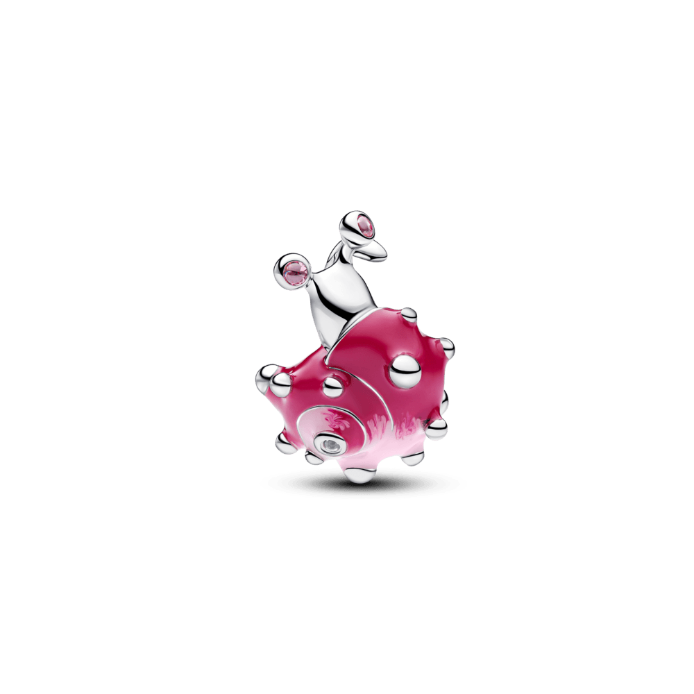 Charm Prata Caracol Rosa | Like Joias e Acessórios