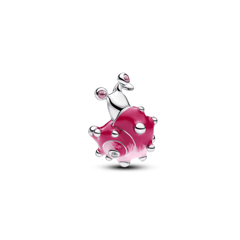 Charm Prata Caracol Rosa | Like Joias e Acessórios