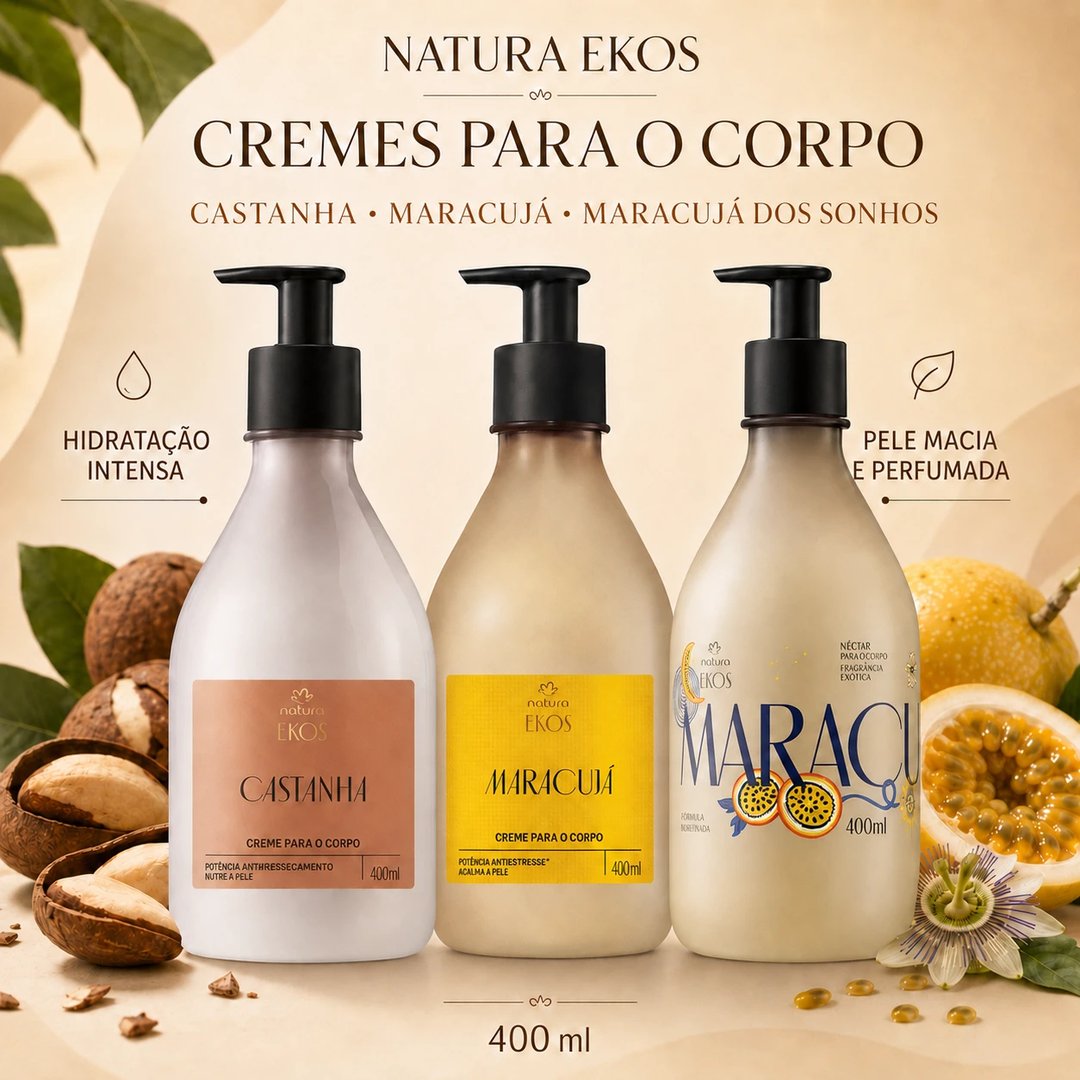 Creme Corporal EKOS 400ml | Loja Chrysdape