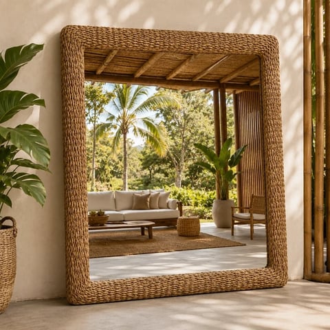 Moldura Em Taboa - Incluso Espelho - 1,50 x 2,00 | Casa do Lírio