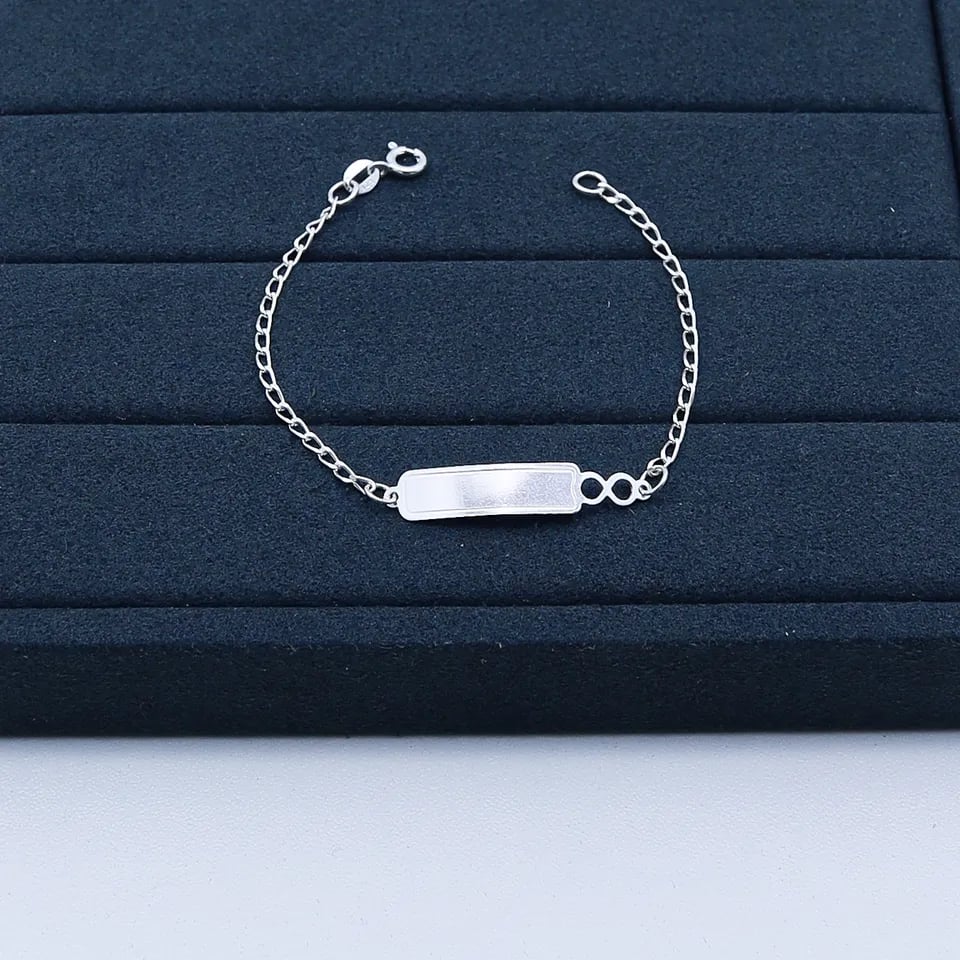 H1-95 PULSEIRA PLAQUINHA INFINITO | Everest Jóias