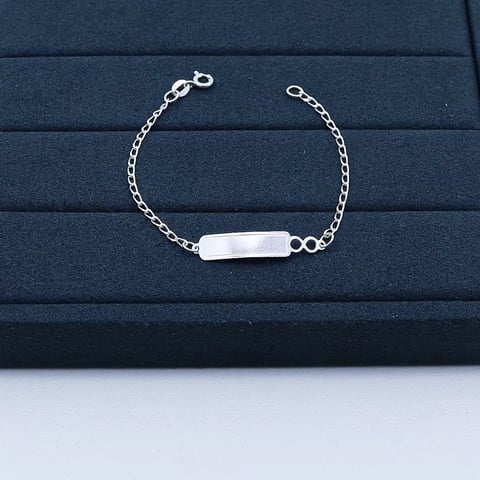 H1-95 PULSEIRA PLAQUINHA INFINITO | Everest Jóias